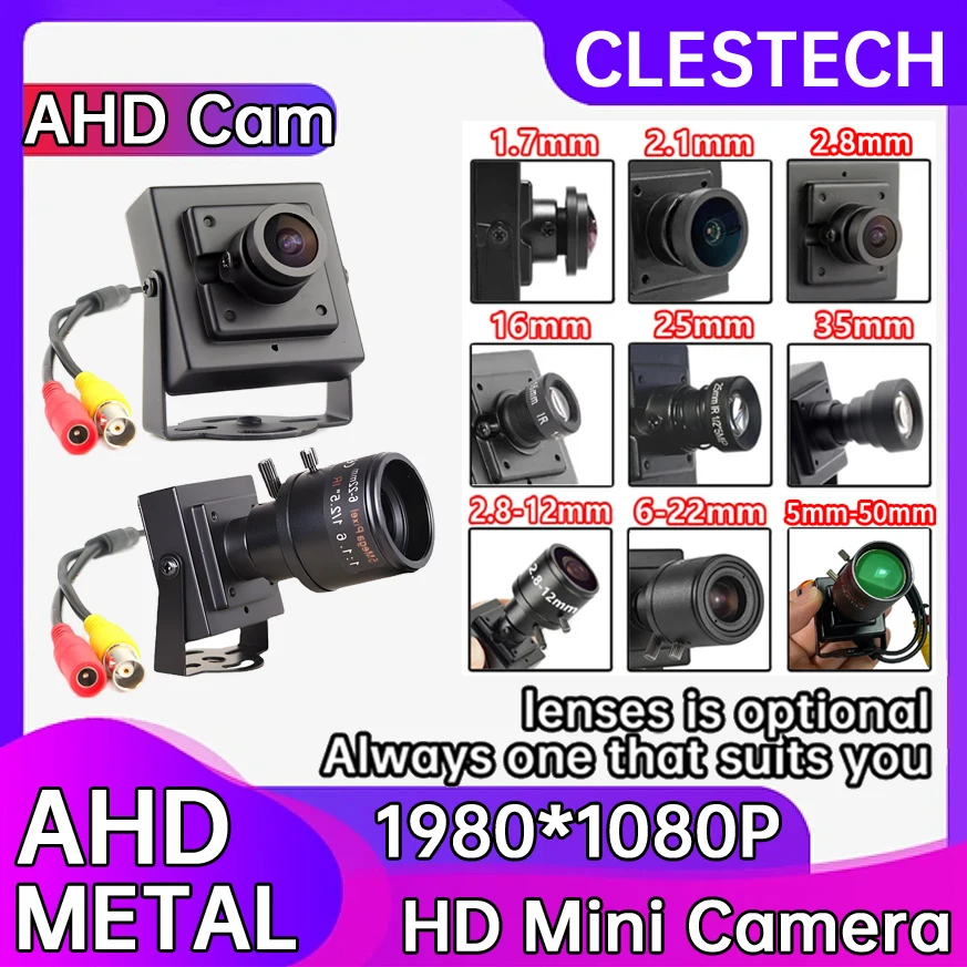 Super Small AHD MINI CCTV Camera Sony XVI-4in1 2MP 1080P Metal Security Surveillance micro Video monitoring vidicon with bracket
Super Small AHD MINI CCTV Camera Sony XVI-4in1 2MP 1080P Metal Security Surveillance micro Video monitoring vidicon with bracket