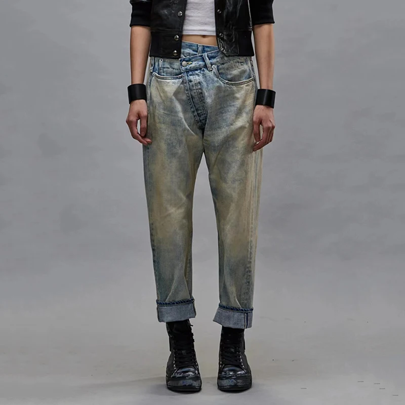 Women's Slant Ride Waist Denim Nine-Point Pants, Fashionable Versatile Pants, High Quality, 2024, Autumn, New, y2k
Women's Slant Ride Waist Denim Nine-Point Pants, Fashionable Versatile Pants, High Quality, 2024, Autumn, New, y2k