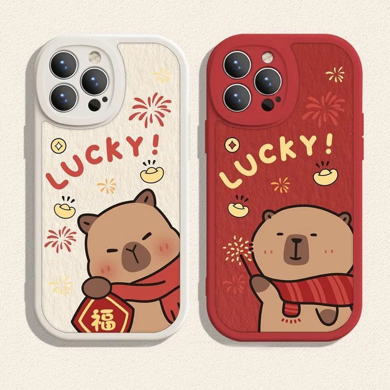 Suitable for Iphone Cute Capybara Lucky Pattern Phone Case Soft Lambskin Texture Full Lens Protection Phone Cover Kawaii Family
Suitable for Iphone Cute Capybara Lucky Pattern Phone Case Soft Lambskin Texture Full Lens Protection Phone Cover Kawaii Family
