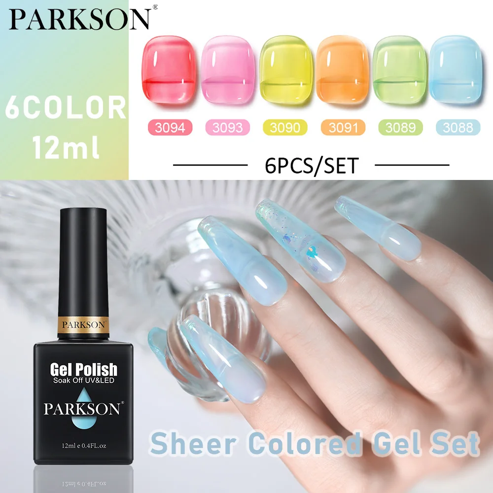 Parkson 12ml 6pcs Sheer Tinted Gel Nail Polish Set Autumn Winter Colors Nude Brown Dark Series Soak Off Gel Kit Manicure Art DIY
Parkson 12ml 6pcs Sheer Tinted Gel Nail Polish Set Autumn Winter Colors Nude Brown Dark Series Soak Off Gel Kit Manicure Art DIY