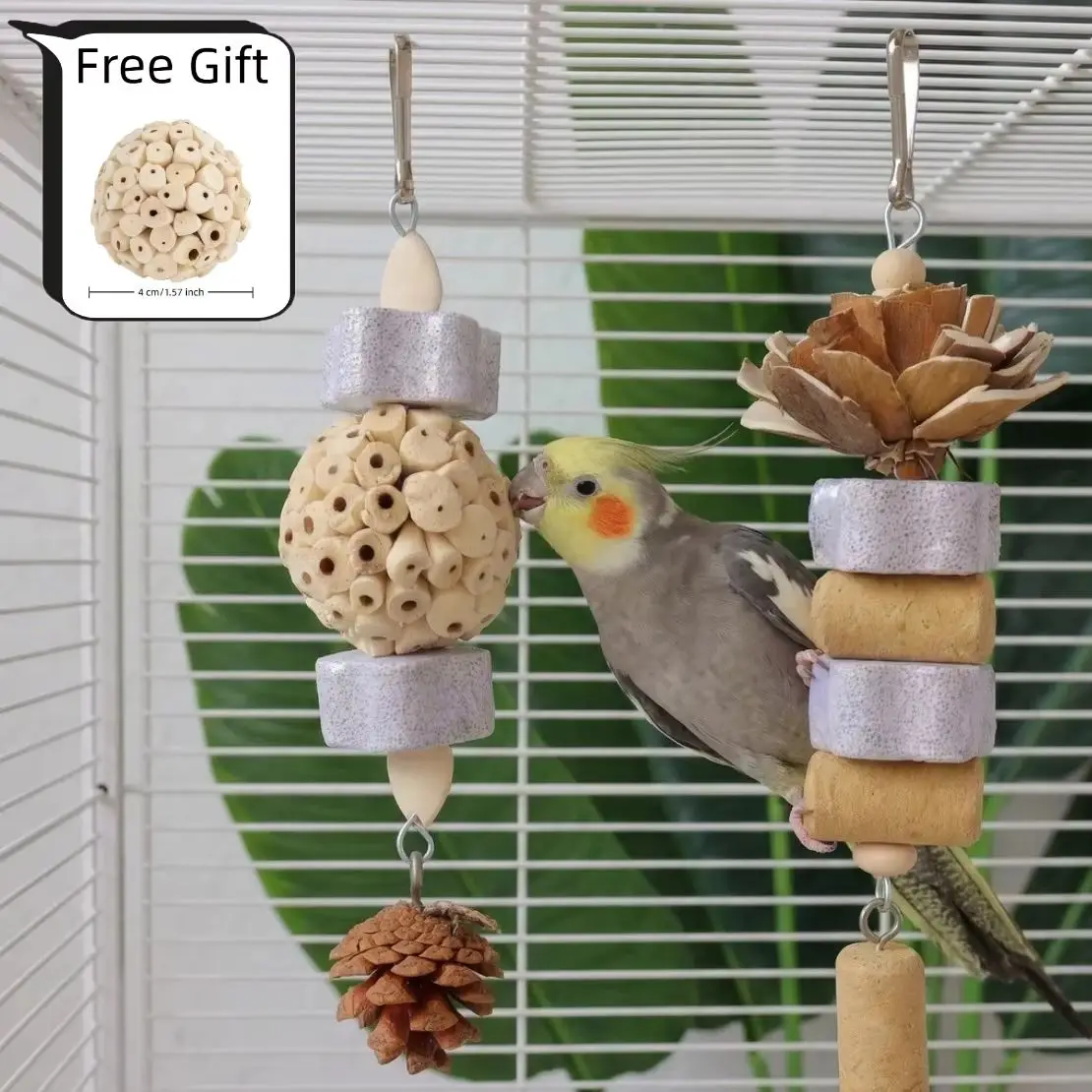 Bird Chew Toy Parrot Bird Cage Accessories Natural Christmas Block Cluster Teeth Chewing Hanging For Cockatiel Conure Cockatoos
Bird Chew Toy Parrot Bird Cage Accessories Natural Christmas Block Cluster Teeth Chewing Hanging For Cockatiel Conure Cockatoos
