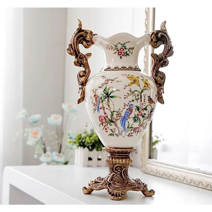 Tall Table White Ceramic Vase for Pampas Grass Flowers -16.1" Tall Unique Design ice Cracked Ceramic vase for Home Decor Sophis
Tall Table White Ceramic Vase for Pampas Grass Flowers -16.1" Tall Unique Design ice Cracked Ceramic vase for Home Decor Sophis