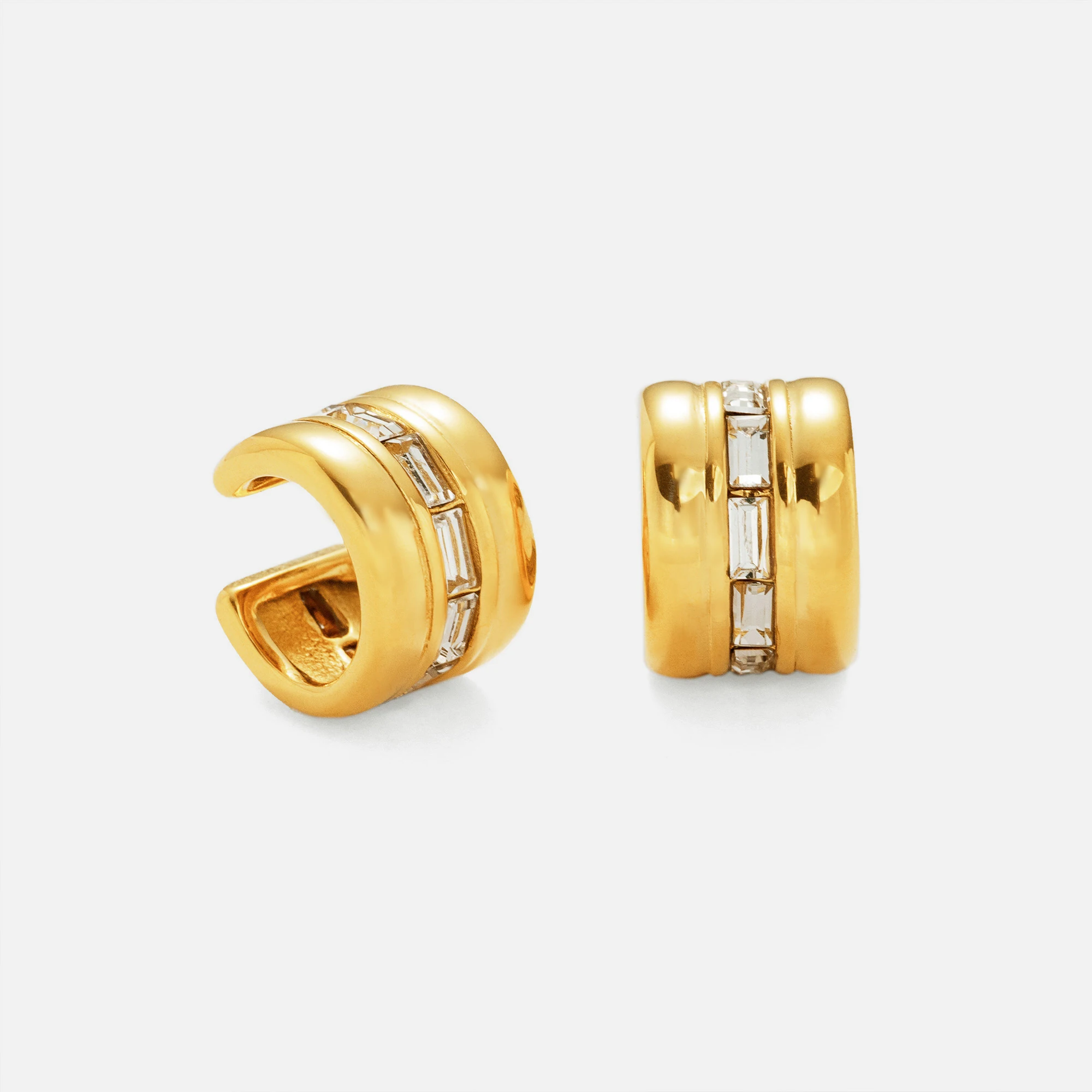 DASEIN Ins Trendy Vintage Punk Rectangle Zircon Ear Clips 18k Pvd Gold Plated Stainless Steel Earrings Luxury Woman Jewelry
DASEIN Ins Trendy Vintage Punk Rectangle Zircon Ear Clips 18k Pvd Gold Plated Stainless Steel Earrings Luxury Woman Jewelry
