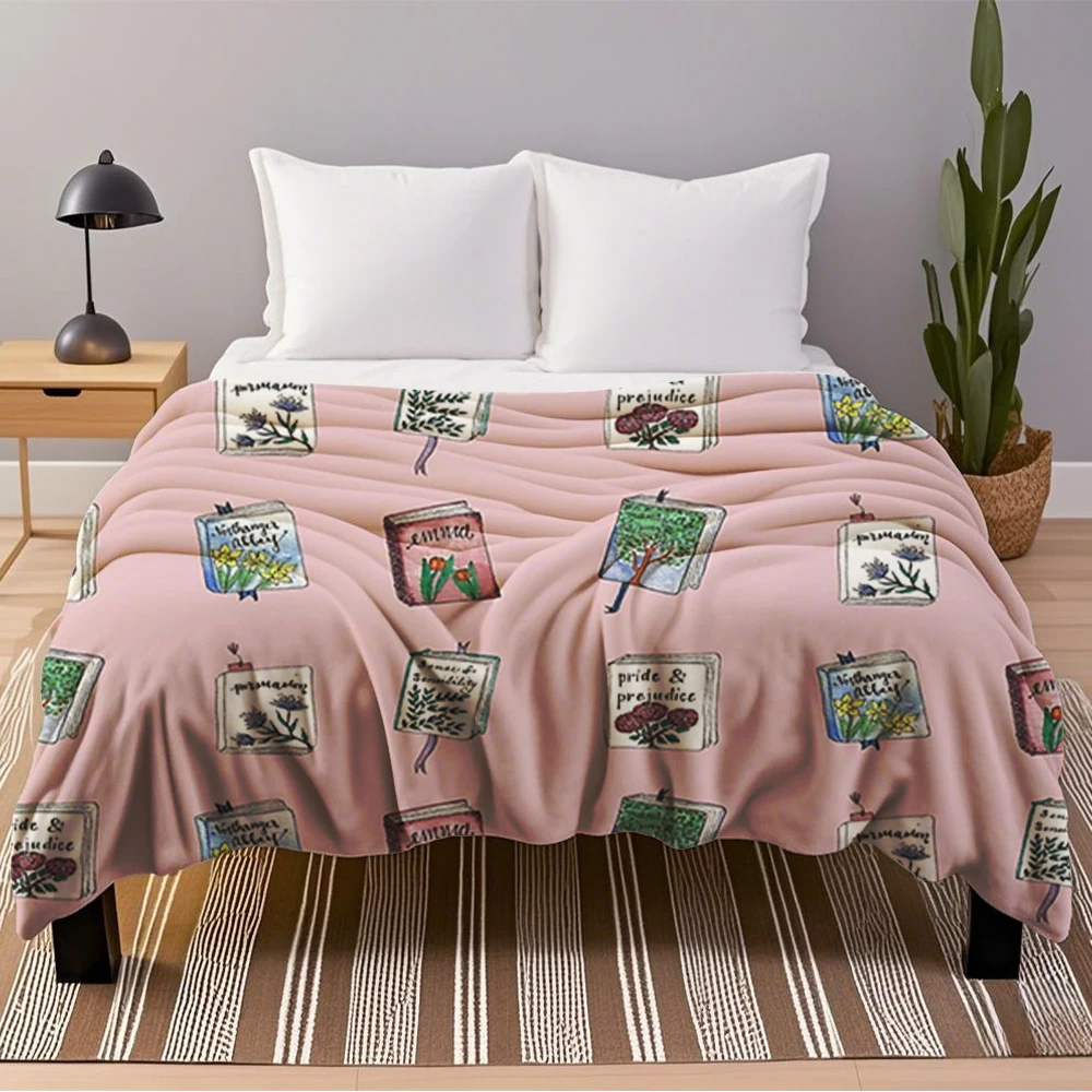 Flannel Blanket Jane Austen Books Flowers With Hypoallergenic Hotel-Style Cover Vintage Floral Blankets For Pets Couples Picnic
Flannel Blanket Jane Austen Books Flowers With Hypoallergenic Hotel-Style Cover Vintage Floral Blankets For Pets Couples Picnic