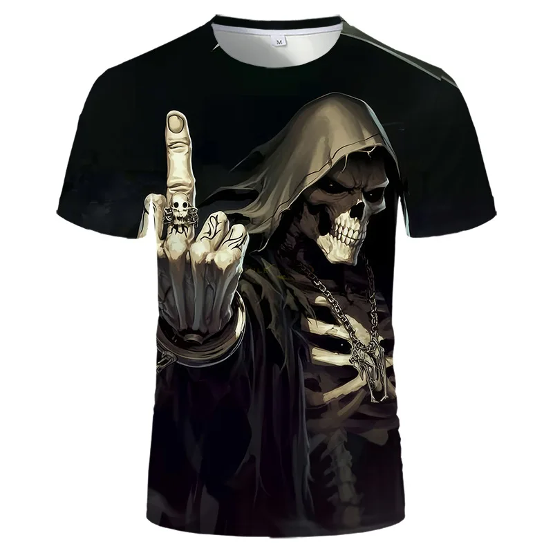 Hot selling new men's clothing 3D digital printing skull pattern men's comfortable casual short sleeved T-shirt men
Hot selling new men's clothing 3D digital printing skull pattern men's comfortable casual short sleeved T-shirt men