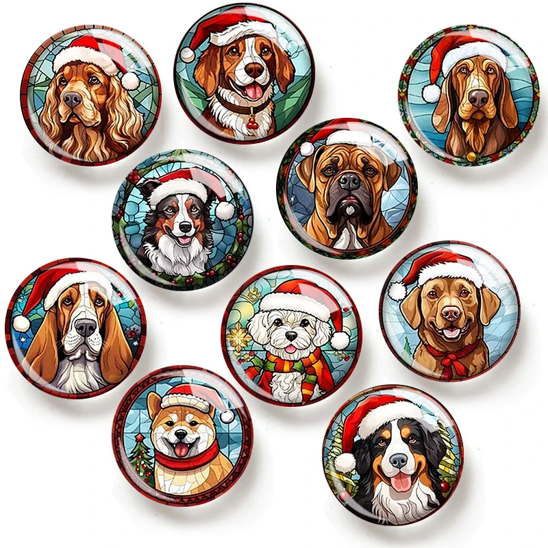 Christmas Dogs 12/18/20/25mm glass cabochon bracelet pendant rings for jewelry demo earrings back Making findings
Christmas Dogs 12/18/20/25mm glass cabochon bracelet pendant rings for jewelry demo earrings back Making findings