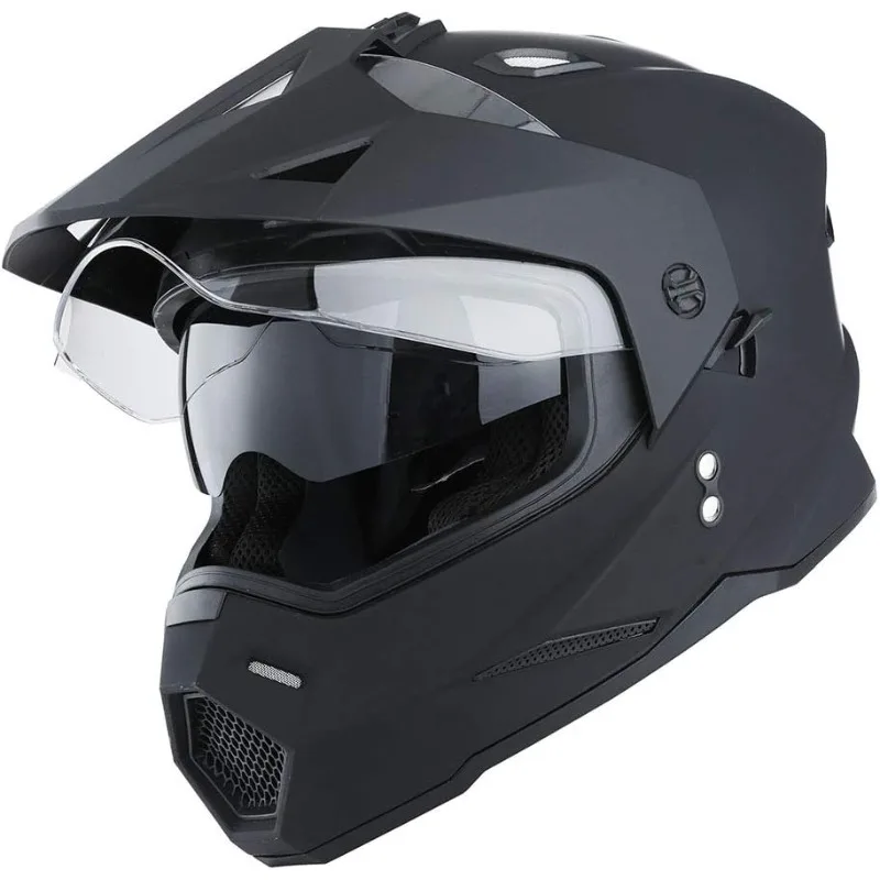 1Storm Dual Sport Motorcycle Motocross Off Road Full Face Helmet Dual Visor: HF802 Dual Matt Black,Small
1Storm Dual Sport Motorcycle Motocross Off Road Full Face Helmet Dual Visor: HF802 Dual Matt Black,Small