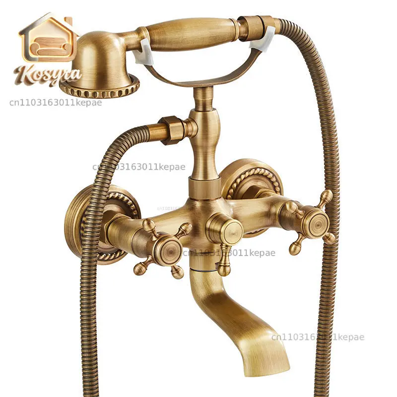 Brass antique simple shower shower set retro shower nozzle household antique bathtub hot and cold faucet
Brass antique simple shower shower set retro shower nozzle household antique bathtub hot and cold faucet