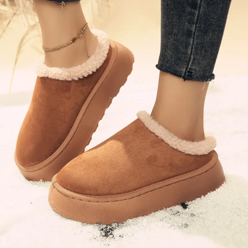 Женские утепленные плюшевые тапочки с хлопковой подкладкой, зимние зимние ботинки на толстой подошве и нескользящей платформе, теплые удобные ботильоны из искусственной замши
Женские утепленные плюшевые тапочки с хлопковой подкладкой, зимние зимние ботинки на толстой подошве и нескользящей платформе, теплые удобные ботильоны из искусственной замши