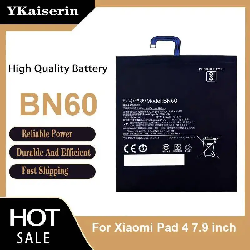 High-Performance For Xiaomi Pad 4 Tablet Battery 5810mAh BN60
High-Performance For Xiaomi Pad 4 Tablet Battery 5810mAh BN60