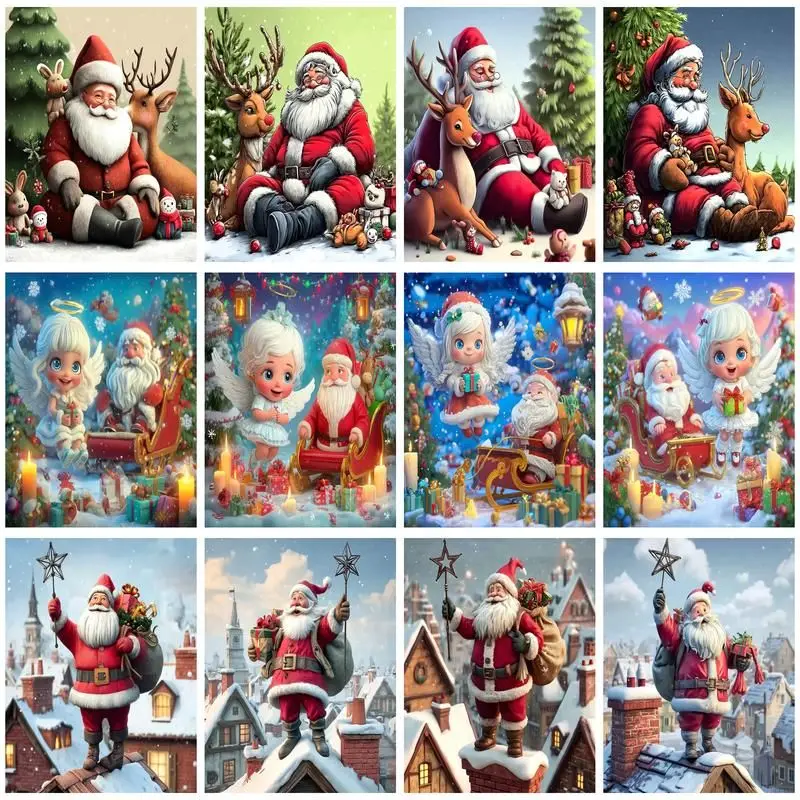GATYZTORY Oil Painting Santa Claus Drawing On Canvas HandPainted Art Gift DIY Pictures By Number Christmas Gift Kits Home Decora
GATYZTORY Oil Painting Santa Claus Drawing On Canvas HandPainted Art Gift DIY Pictures By Number Christmas Gift Kits Home Decora