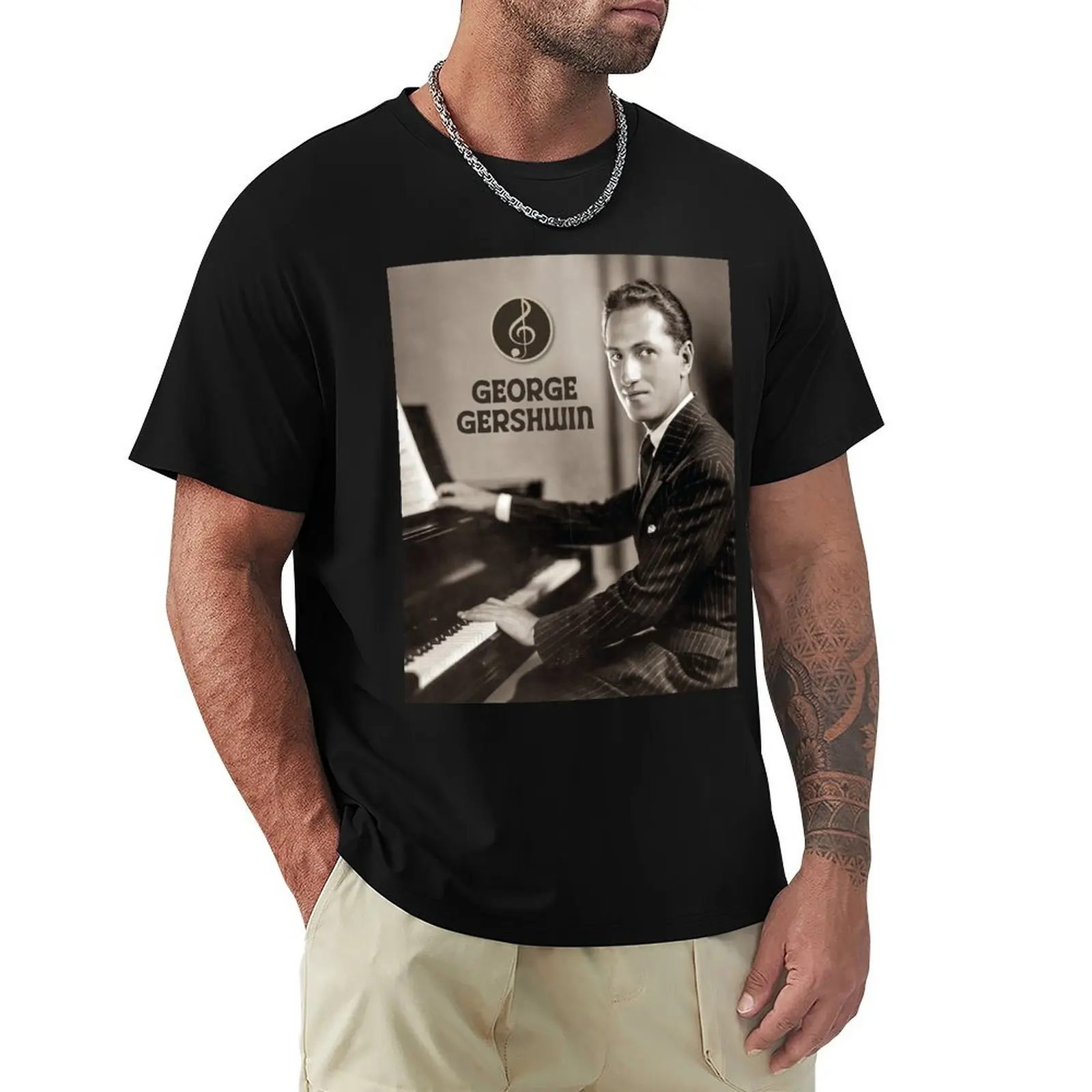 George Gershwin T-Shirt graphics funny shirt cotton vintage graphic tee outfits for men
George Gershwin T-Shirt graphics funny shirt cotton vintage graphic tee outfits for men