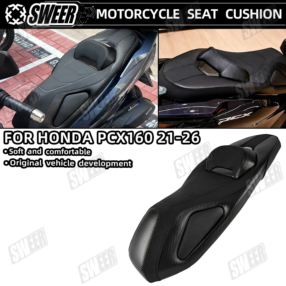 Motorcycle Seat Cushion Compatible With Honda PCX160 2021-2026 Modified Waist Design Waterproof Comfortable Anti Slip Seat Pad
Motorcycle Seat Cushion Compatible With Honda PCX160 2021-2026 Modified Waist Design Waterproof Comfortable Anti Slip Seat Pad