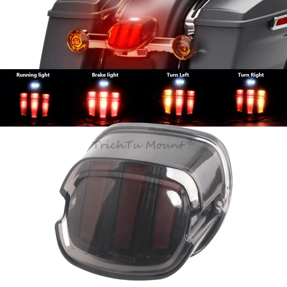 For Harley Sportster Street Glide Softai Fat Boy Road King CVO Motorcycle LED Tail Light Turn Signal Running Brake Taillight
For Harley Sportster Street Glide Softai Fat Boy Road King CVO Motorcycle LED Tail Light Turn Signal Running Brake Taillight