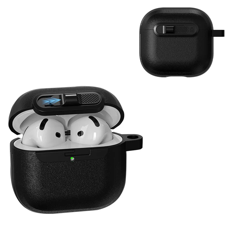 New Horizontal Switch Locking Headphone Case For Airpods 4 Pro 2 3 2and1 Headphone Tpu+pc Drop-proof headphone case with a hook
New Horizontal Switch Locking Headphone Case For Airpods 4 Pro 2 3 2and1 Headphone Tpu+pc Drop-proof headphone case with a hook