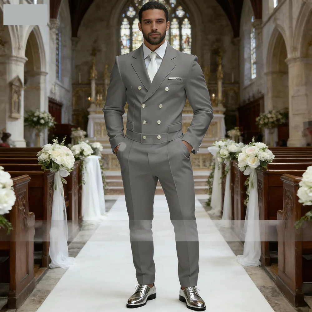 Men's Luxury White Tuxedo 2pcs Double Breasted Blazer Suit Elegant Wedding Party Attire Matching Pants for Formal Occasions
Men's Luxury White Tuxedo 2pcs Double Breasted Blazer Suit Elegant Wedding Party Attire Matching Pants for Formal Occasions