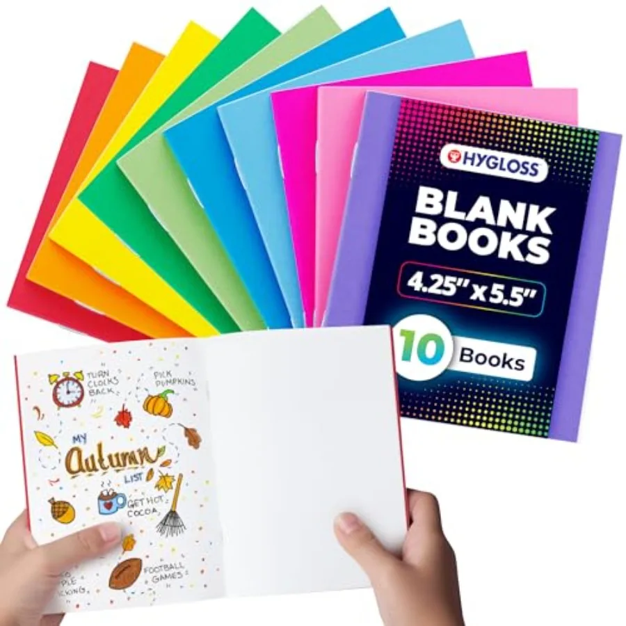 Blank - Bulk Pack 4.25" x 5.5" A6 Paperback Blank for to Write Stories, Doodle Art Plain Drawing Sketchbook, Unlined Journal, N
Blank - Bulk Pack 4.25" x 5.5" A6 Paperback Blank for to Write Stories, Doodle Art Plain Drawing Sketchbook, Unlined Journal, N