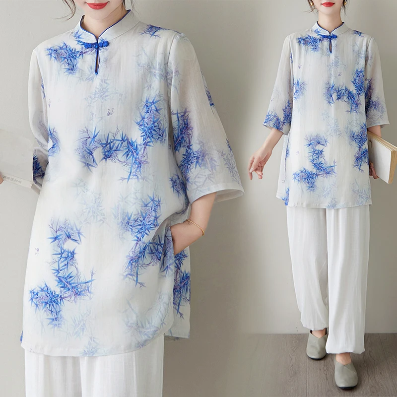High-End Improved Tai Chi Clothes Women Summer Cotton Linen Thin Short Sleeve Silk Tai Chi Practice Uniforms Chinese...
High-End Improved Tai Chi Clothes Women Summer Cotton Linen Thin Short Sleeve Silk Tai Chi Practice Uniforms Chinese...