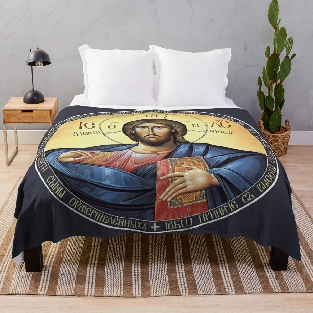 Christ Pantocrator Orthodox Icon Throw Blanket for sofa Plush Blankets For Baby Blankets
Christ Pantocrator Orthodox Icon Throw Blanket for sofa Plush Blankets For Baby Blankets