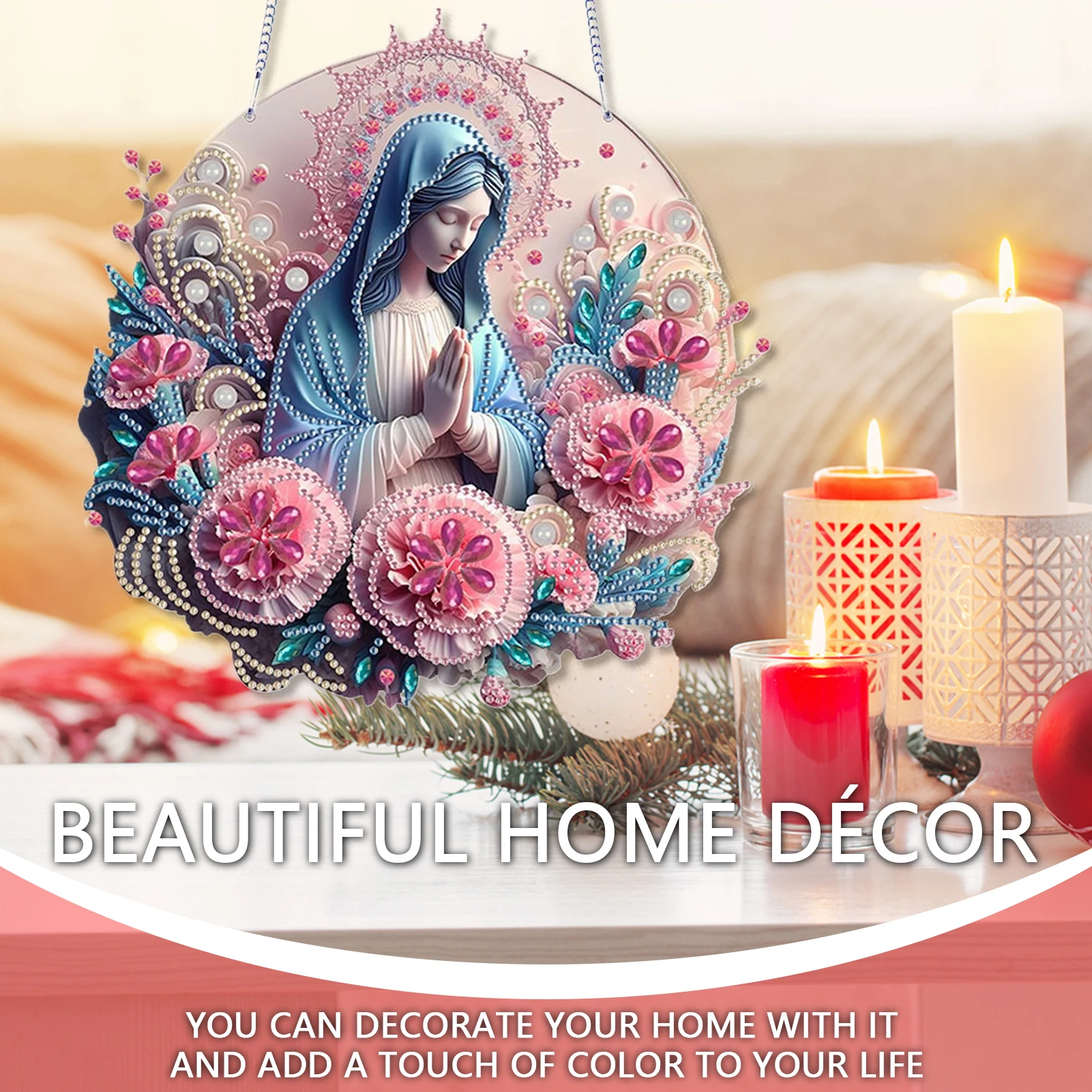 Mother Marry 2D Flat DIY Diamond Painting Charms Kits Crystal Rhinestone Art Pendants for Adults Gift Home Wall Or Window Decor
Mother Marry 2D Flat DIY Diamond Painting Charms Kits Crystal Rhinestone Art Pendants for Adults Gift Home Wall Or Window Decor