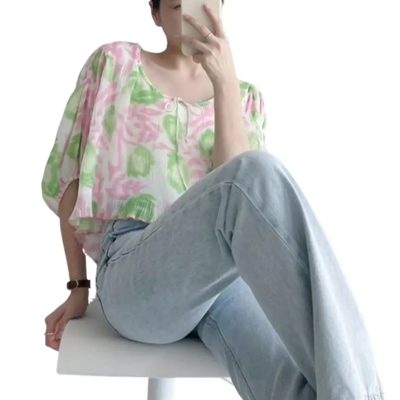 Fashion Floral Print Casual Oversize Women Blouses 2024 Spring Summer Chiffon Blouse Puff Sleeve Loose Tops Shirts Blusas Mujer
Fashion Floral Print Casual Oversize Women Blouses 2024 Spring Summer Chiffon Blouse Puff Sleeve Loose Tops Shirts Blusas Mujer