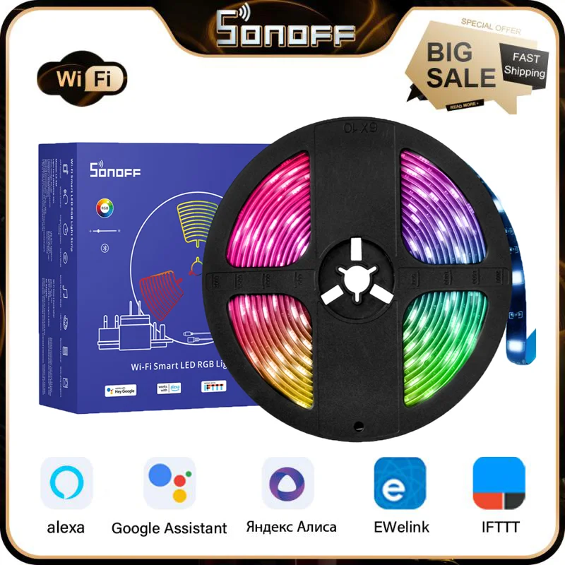 Умный светодиодный светильник Sonoff L2 Lite, WiFi, полоса для ЕС/США, RGB, с регулируемой яркостью, гибкая светодиодная лента, групповое управление, танцы с музыкой через Alexa Google
Умный светодиодный светильник Sonoff L2 Lite, WiFi, полоса для ЕС/США, RGB, с регулируемой яркостью, гибкая светодиодная лента, групповое управление, танцы с музыкой через Alexa Google