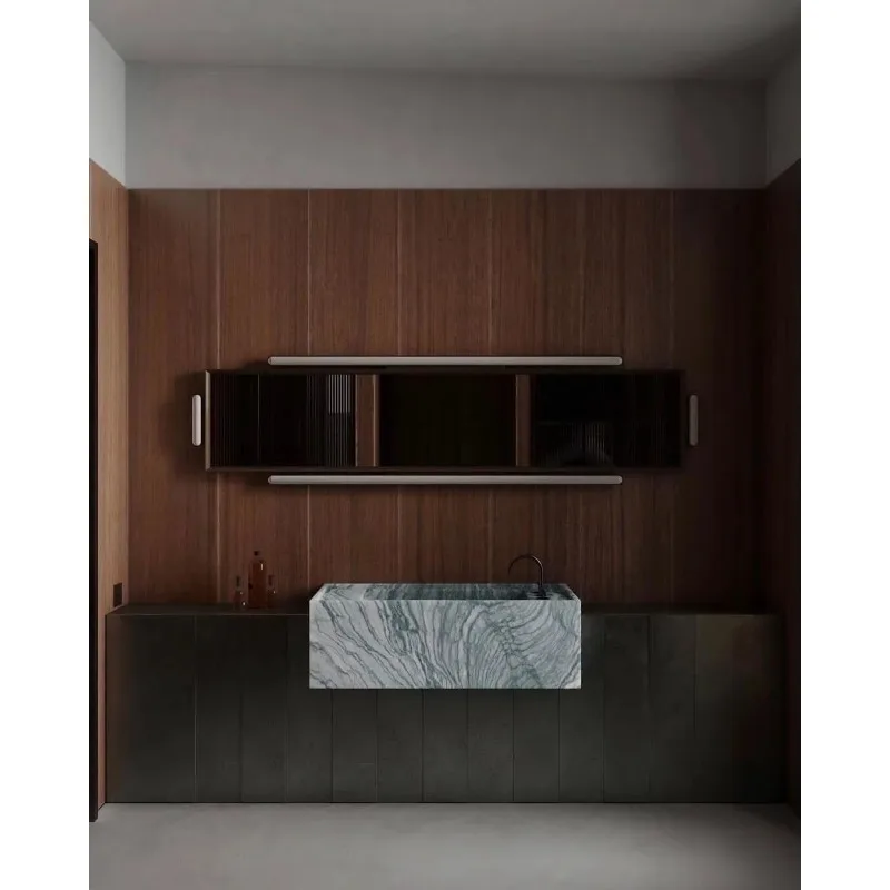 Simple Green Marble Bathroom Cabinet Set with Integrated Basin Minimalist Modern Design Sink Vanity for Bathroom
Simple Green Marble Bathroom Cabinet Set with Integrated Basin Minimalist Modern Design Sink Vanity for Bathroom