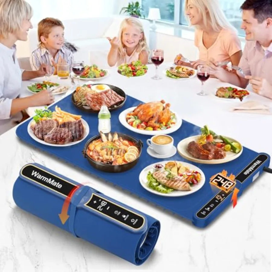 Food Warming Mat Electric Warming Tray with 9-Level Temperature Precision Control, 6H Timer, 8s Full Surface Rapid Heating, Ide
Food Warming Mat Electric Warming Tray with 9-Level Temperature Precision Control, 6H Timer, 8s Full Surface Rapid Heating, Ide
