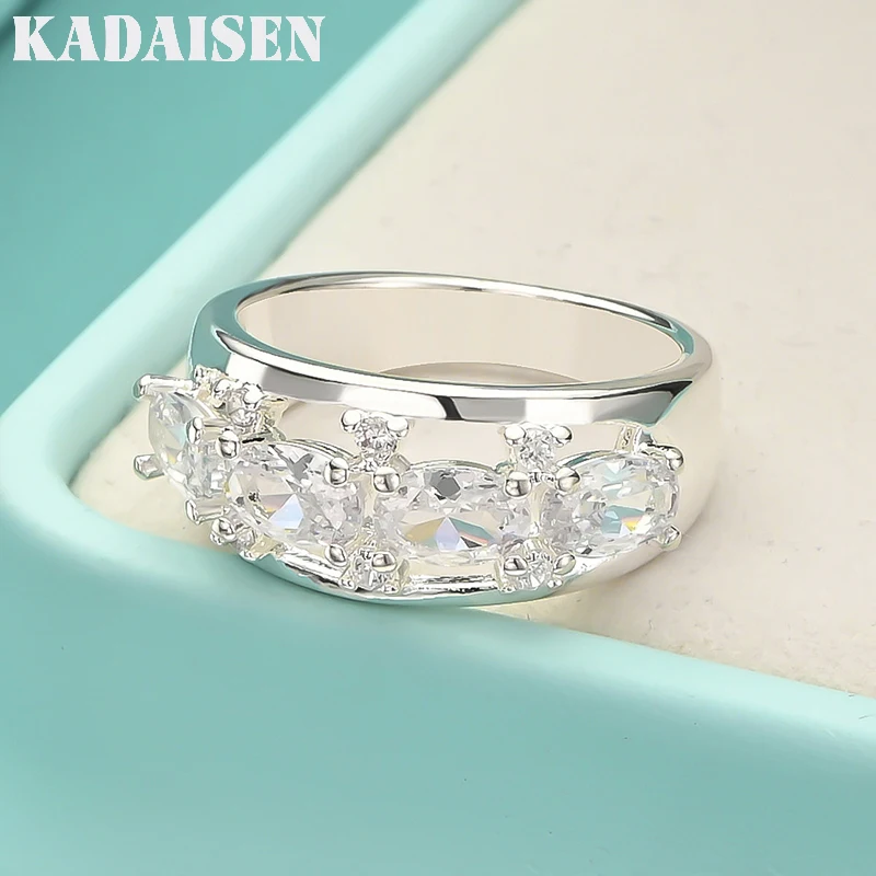 925 Sterling Silver Oval Zircon 7-10# Ring For Women Wedding Party Gift Fashion Charm Jewelry
925 Sterling Silver Oval Zircon 7-10# Ring For Women Wedding Party Gift Fashion Charm Jewelry