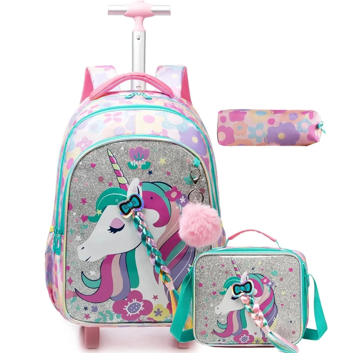 Kids Rolling Backpack for Girls School Bag with Wheels Lightweight Wheeled Backpack for Boy Trolley BookBag Kids Perfect Gift
Kids Rolling Backpack for Girls School Bag with Wheels Lightweight Wheeled Backpack for Boy Trolley BookBag Kids Perfect Gift