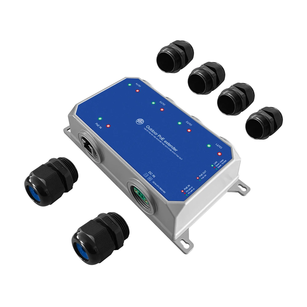 4 Ports Outdoor IP67 POE Extender POE Repeater Waterproof POE Switch 10/100/1000Mbps
4 Ports Outdoor IP67 POE Extender POE Repeater Waterproof POE Switch 10/100/1000Mbps