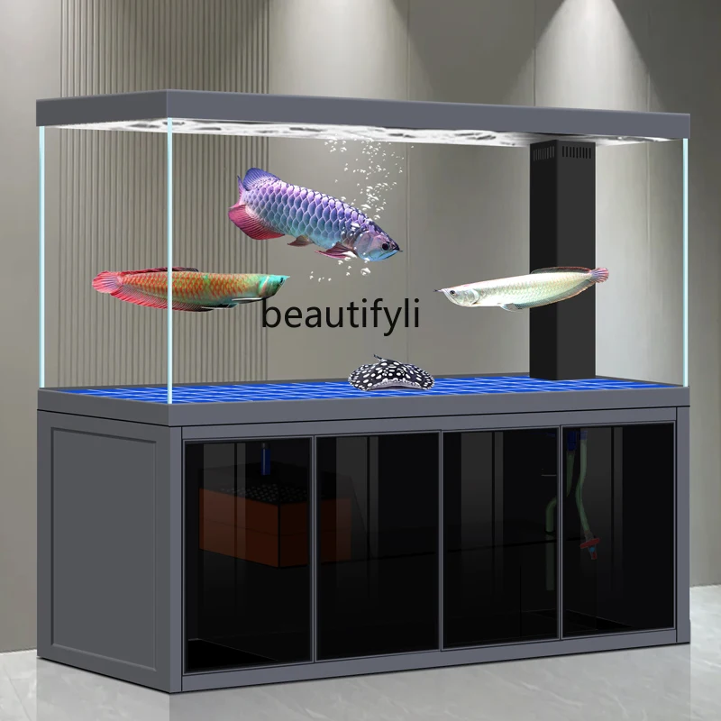 New large industrial wind ultra-white glass bottom filter dragon screen partition goldfish tank aquarium
New large industrial wind ultra-white glass bottom filter dragon screen partition goldfish tank aquarium