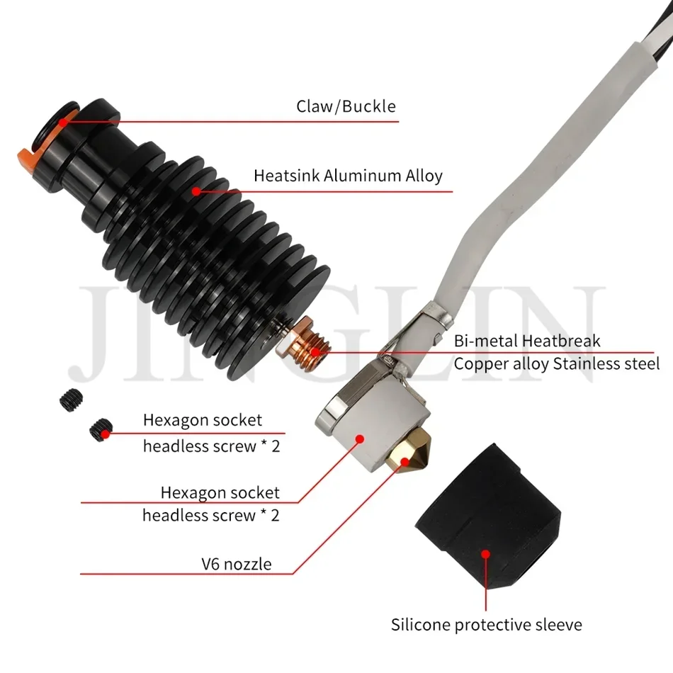 Для 3D-принтера Voron 2,4, 24 В, 50 Вт, 60 Вт, Volcano Hot End V6, комплект Hotend, керамическая печатающая головка с нагревательным сердечником для Voron Prusa Ender 3 CR10
Для 3D-принтера Voron 2,4, 24 В, 50 Вт, 60 Вт, Volcano Hot End V6, комплект Hotend, керамическая печатающая головка с нагревательным сердечником для Voron Prusa Ender 3 CR10
