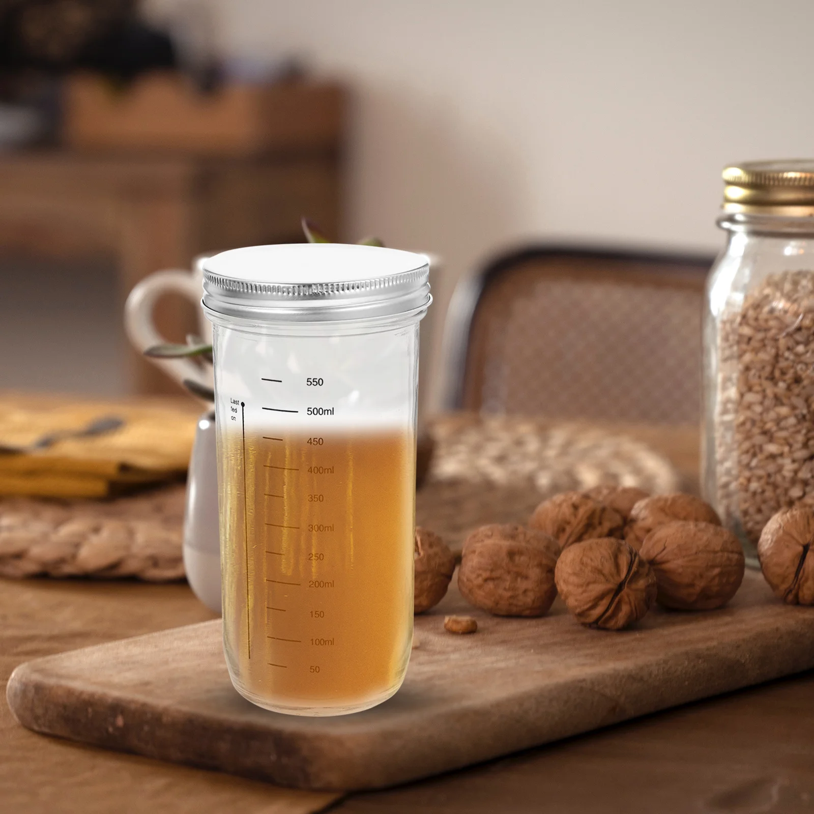 1Set Glass Jar Sourdough Starter Container Good Sealing Performance Prevent Leakage Store Food Fresh Tidy Refrigerator Organizer
1Set Glass Jar Sourdough Starter Container Good Sealing Performance Prevent Leakage Store Food Fresh Tidy Refrigerator Organizer