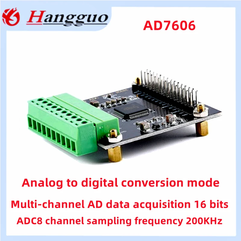 Модуль AD7606 многоканальный модуль сбора данных AD 16-битный ADC 8-канальная синхронизация частота выборки 200 кГц
Модуль AD7606 многоканальный модуль сбора данных AD 16-битный ADC 8-канальная синхронизация частота выборки 200 кГц