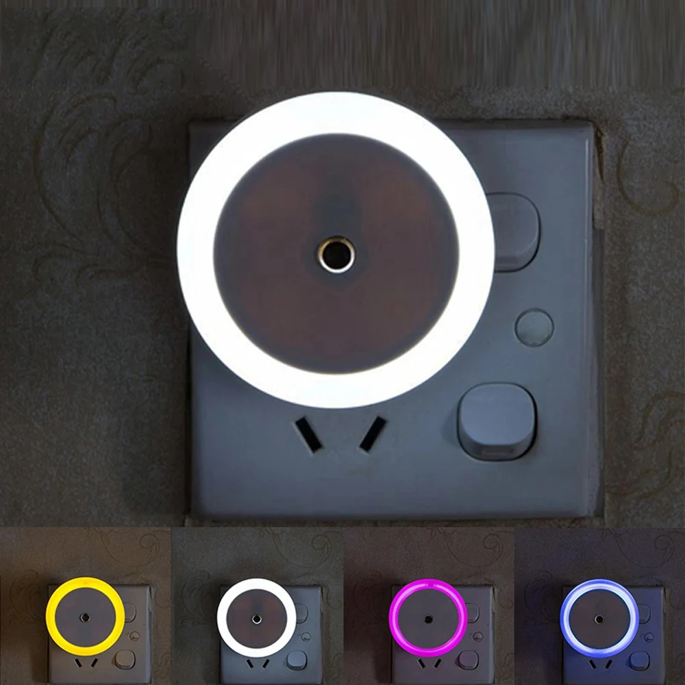 LED Night Lamp EU US Plug Round Intelligent Light Control Sensor Colored Lights for Children's Bedroom Lighting Christmas Gift
LED Night Lamp EU US Plug Round Intelligent Light Control Sensor Colored Lights for Children's Bedroom Lighting Christmas Gift