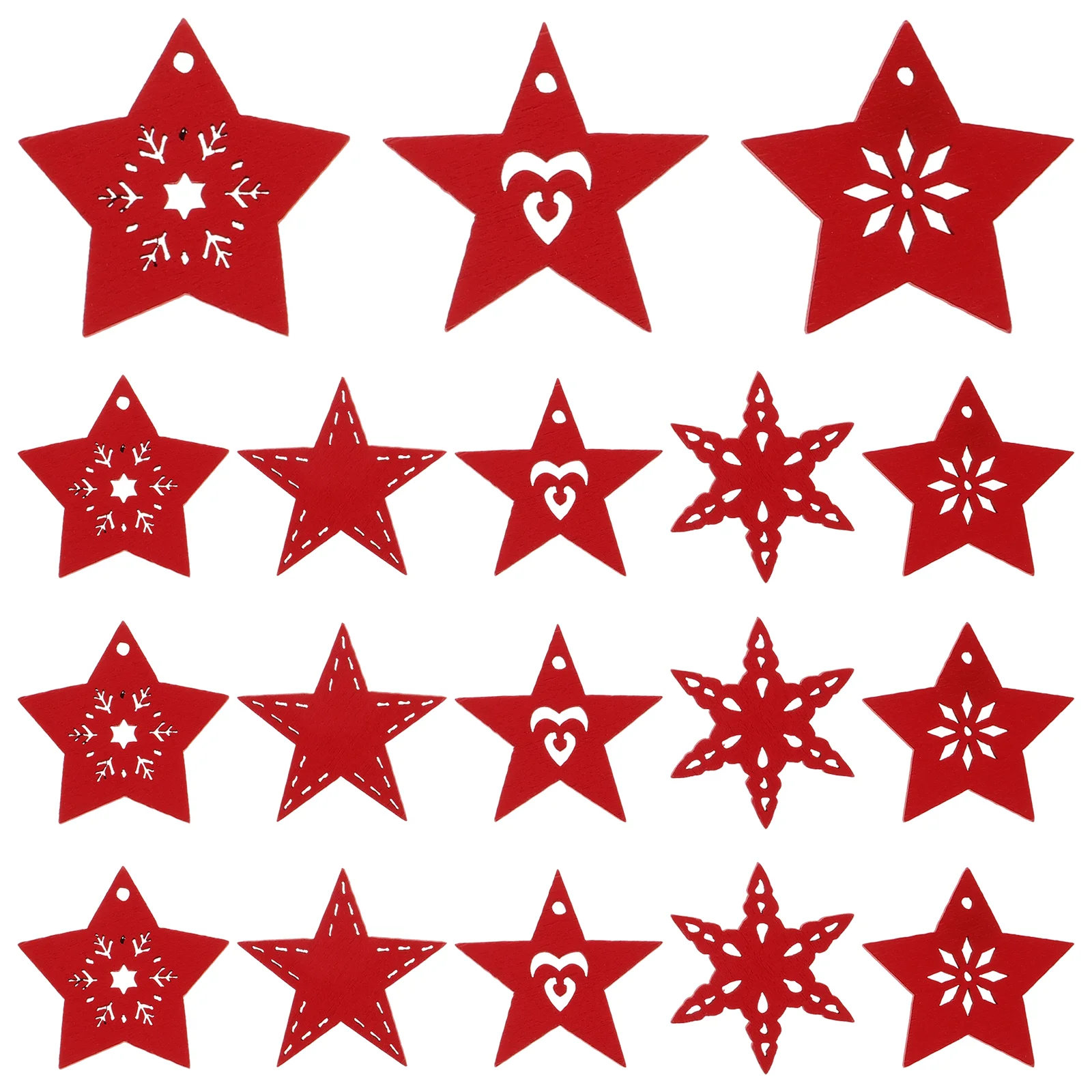 50 Pcs Christmas Plate Wooden Ornaments Tree Pendant Pentagram Decorations Red Craft
50 Pcs Christmas Plate Wooden Ornaments Tree Pendant Pentagram Decorations Red Craft