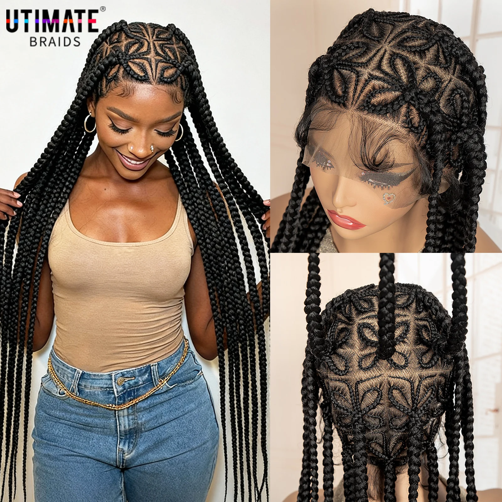 Синтетические парики с косами-колье, 36 дюймов, полностью ручной работы, с кружевной передней частью, без узлов, для чернокожих женщин
Синтетические парики с косами-колье, 36 дюймов, полностью ручной работы, с кружевной передней частью, без узлов, для чернокожих женщин