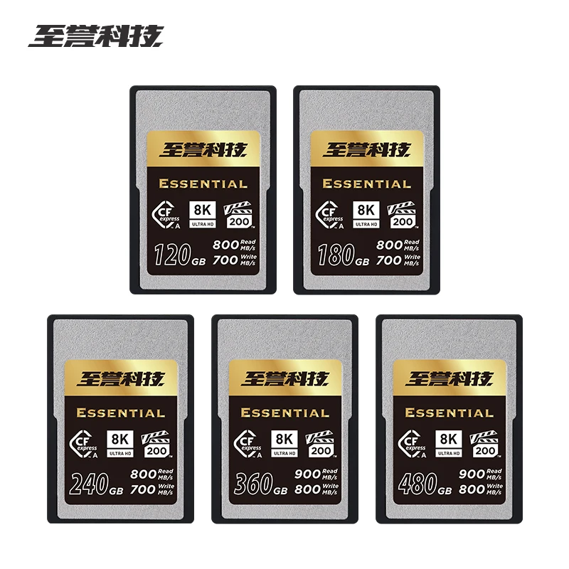 Essential CFexpress Type A Memory Card 240GB 480GB 1TB 800MB/s Read 700MB/s Write VPG400 Certified 8K RAW Video
Essential CFexpress Type A Memory Card 240GB 480GB 1TB 800MB/s Read 700MB/s Write VPG400 Certified 8K RAW Video
