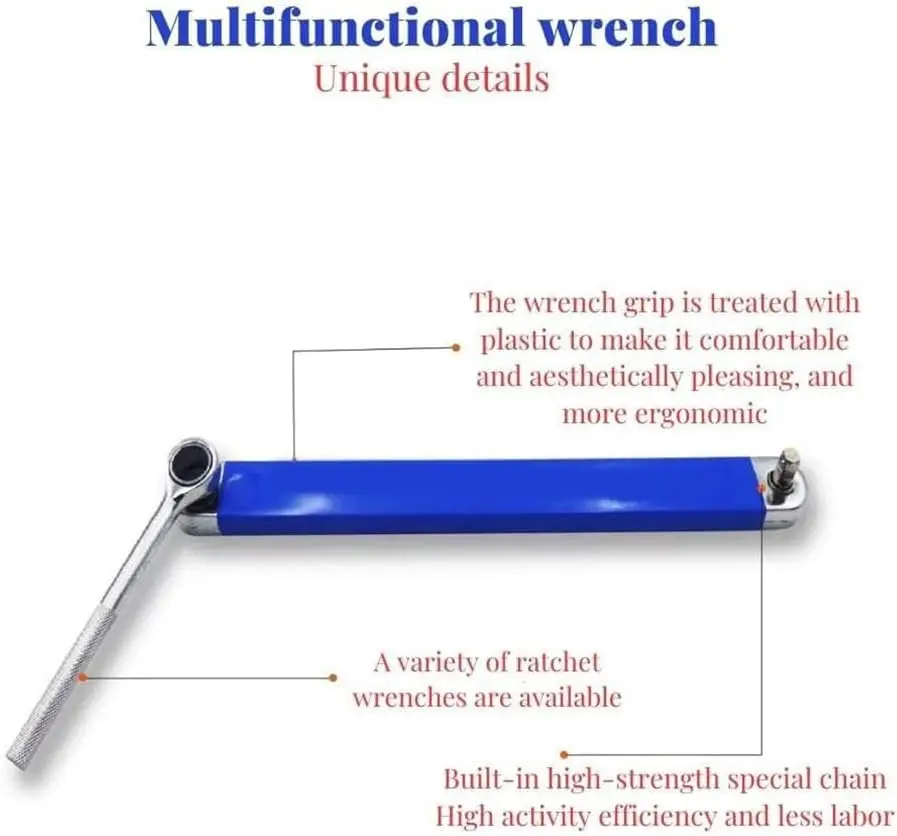 Compact Offset Extension Wrench with 4 Adapters Dual-purpose Impact Socket Ratchet Wrench Car Spanner Automotive Hand Tool
Compact Offset Extension Wrench with 4 Adapters Dual-purpose Impact Socket Ratchet Wrench Car Spanner Automotive Hand Tool