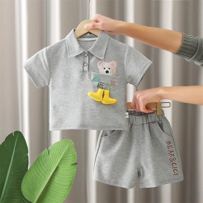 New Summer Baby Clothes Kids Girls Clothing Suit Children Boys Casual T-Shirt Shorts 2Pcs/Sets Infant Costume Toddler Tracksuits
New Summer Baby Clothes Kids Girls Clothing Suit Children Boys Casual T-Shirt Shorts 2Pcs/Sets Infant Costume Toddler Tracksuits