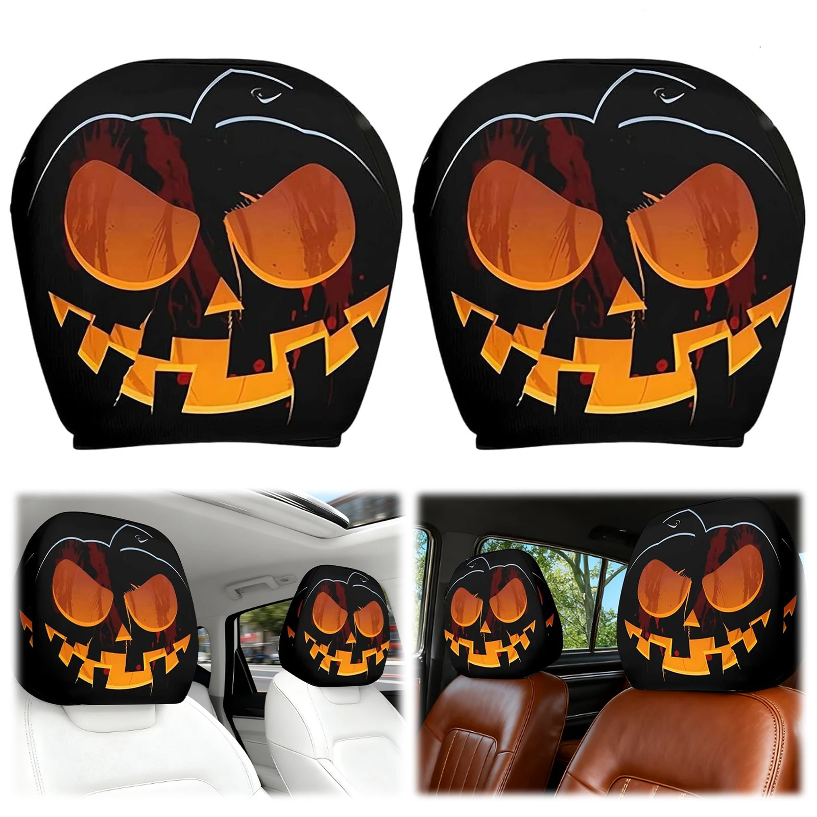 2/4pcs Halloween Decorative Cushion Cover Automobile Headrest Protector Elastic Head Rest Covers Interior Car Accessories
2/4pcs Halloween Decorative Cushion Cover Automobile Headrest Protector Elastic Head Rest Covers Interior Car Accessories