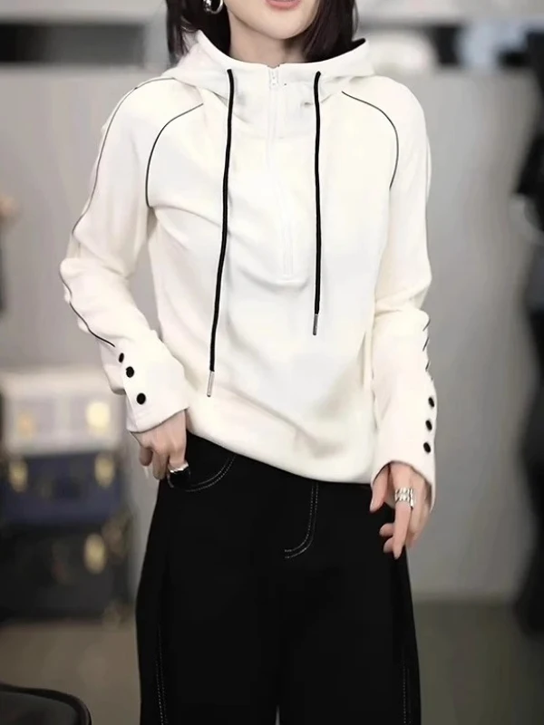 Женская толстовка свободного кроя с длинным рукавом на молнии, осенне-зимняя, больших размеров, утепленная, базовый слой, в корейском стиле
Женская толстовка свободного кроя с длинным рукавом на молнии, осенне-зимняя, больших размеров, утепленная, базовый слой, в корейском стиле