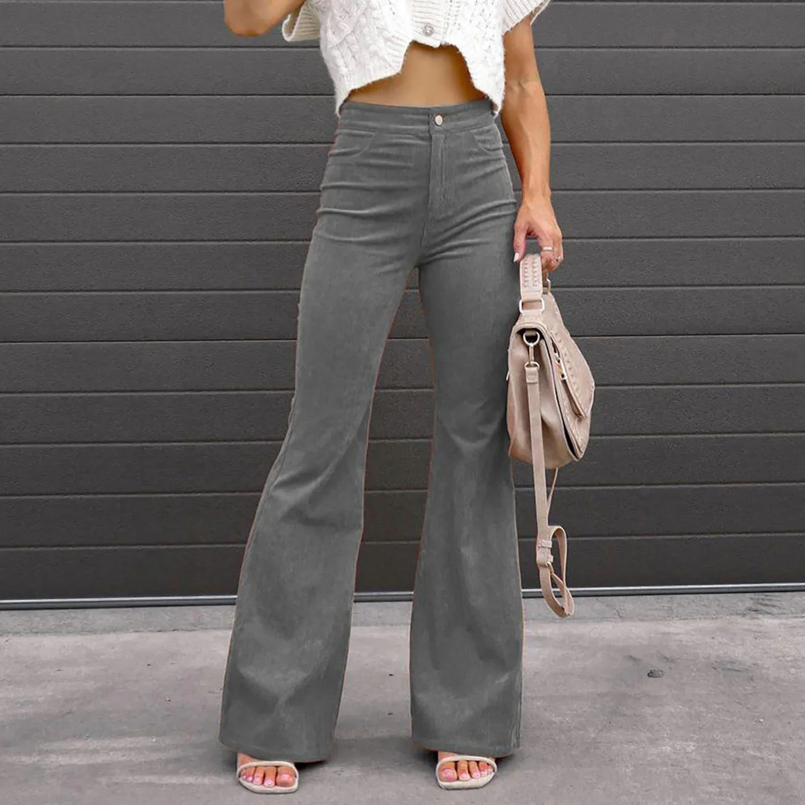 Clothes Women Pants Corduroy Elastic Waist Flare Pants Flattering High Waist Ribbed Comfort Stretchy Thickness
Clothes Women Pants Corduroy Elastic Waist Flare Pants Flattering High Waist Ribbed Comfort Stretchy Thickness