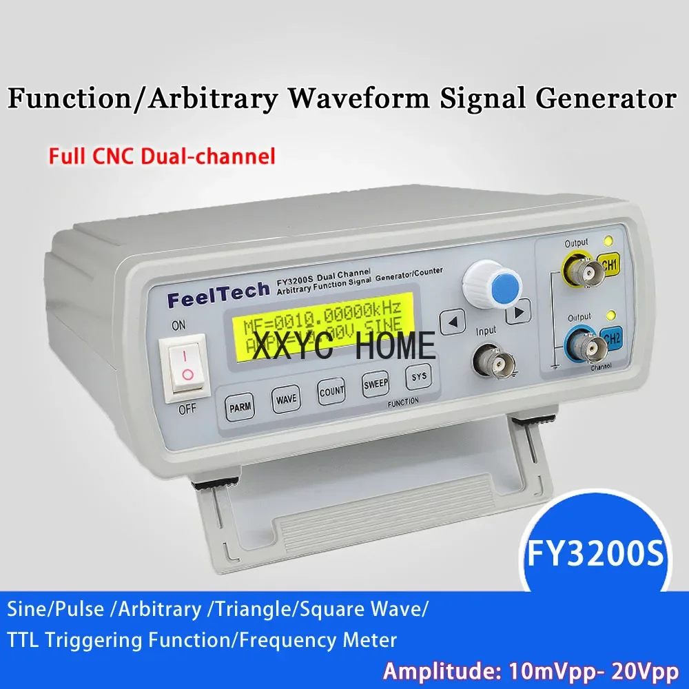 Digital DDS Function Generator Dual-channel 12Bits 250MSa/s Sine Wave 24MHz Arbitrary Waveform/Pulse Frequency Signal Generator
Digital DDS Function Generator Dual-channel 12Bits 250MSa/s Sine Wave 24MHz Arbitrary Waveform/Pulse Frequency Signal Generator