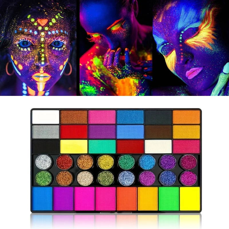 Painted 42 Colors Face Paint Kit for Kids, Non-Toxic Water Activated Face Paint Palette with Brushes, For Carnival, Halloween
Painted 42 Colors Face Paint Kit for Kids, Non-Toxic Water Activated Face Paint Palette with Brushes, For Carnival, Halloween