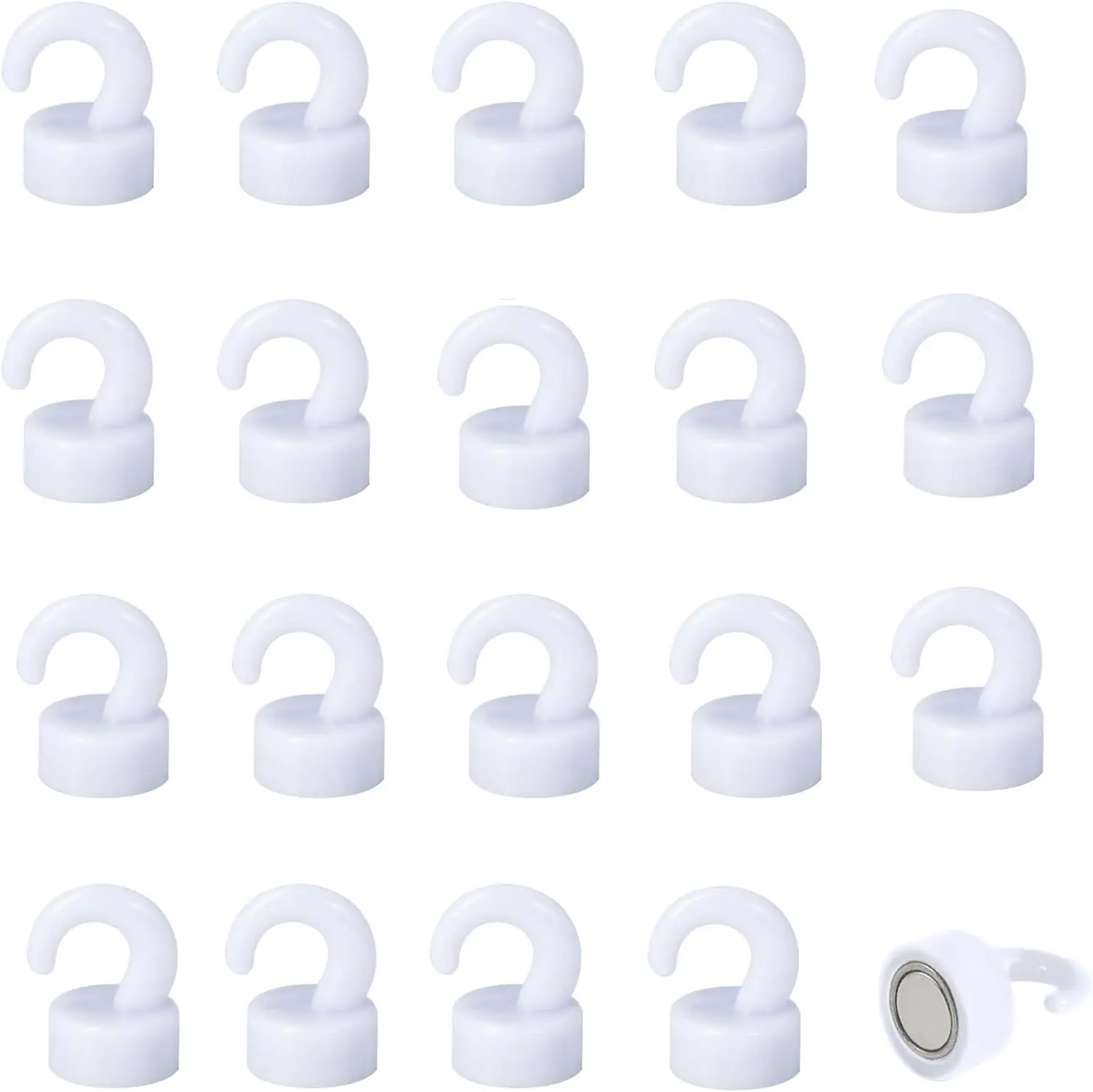 Magnetic Hooks for Hanging Lights Jewelry Keys, Strong Neodymium Magnets with 8Lbs Capacity, Tiny White Hooks for Refrigerator
Magnetic Hooks for Hanging Lights Jewelry Keys, Strong Neodymium Magnets with 8Lbs Capacity, Tiny White Hooks for Refrigerator