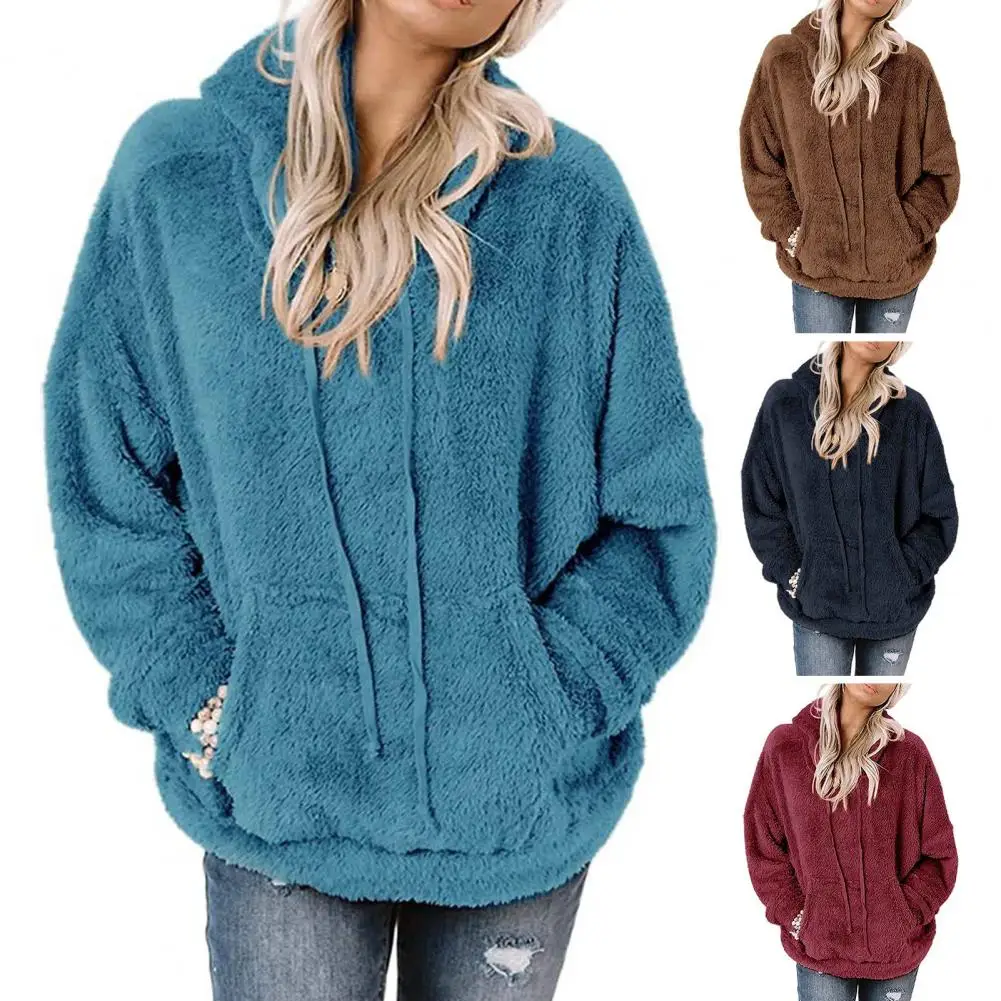 Women Winter Hoodie Solid Color Plush Thick Loose Hooded Keep Warm Drawstring Pullover Casual Autumn Hoodie Sweatshirts Pullover
Women Winter Hoodie Solid Color Plush Thick Loose Hooded Keep Warm Drawstring Pullover Casual Autumn Hoodie Sweatshirts Pullover
