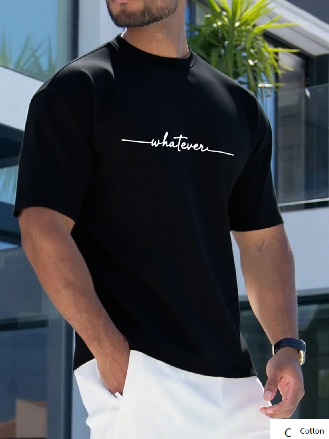 Men Cotton T Shirt with Whatever Handwritten Text Print Minimalist Style Trendy Printed Brand Pure Cotton T-shirt Short Sleeve
Men Cotton T Shirt with Whatever Handwritten Text Print Minimalist Style Trendy Printed Brand Pure Cotton T-shirt Short Sleeve