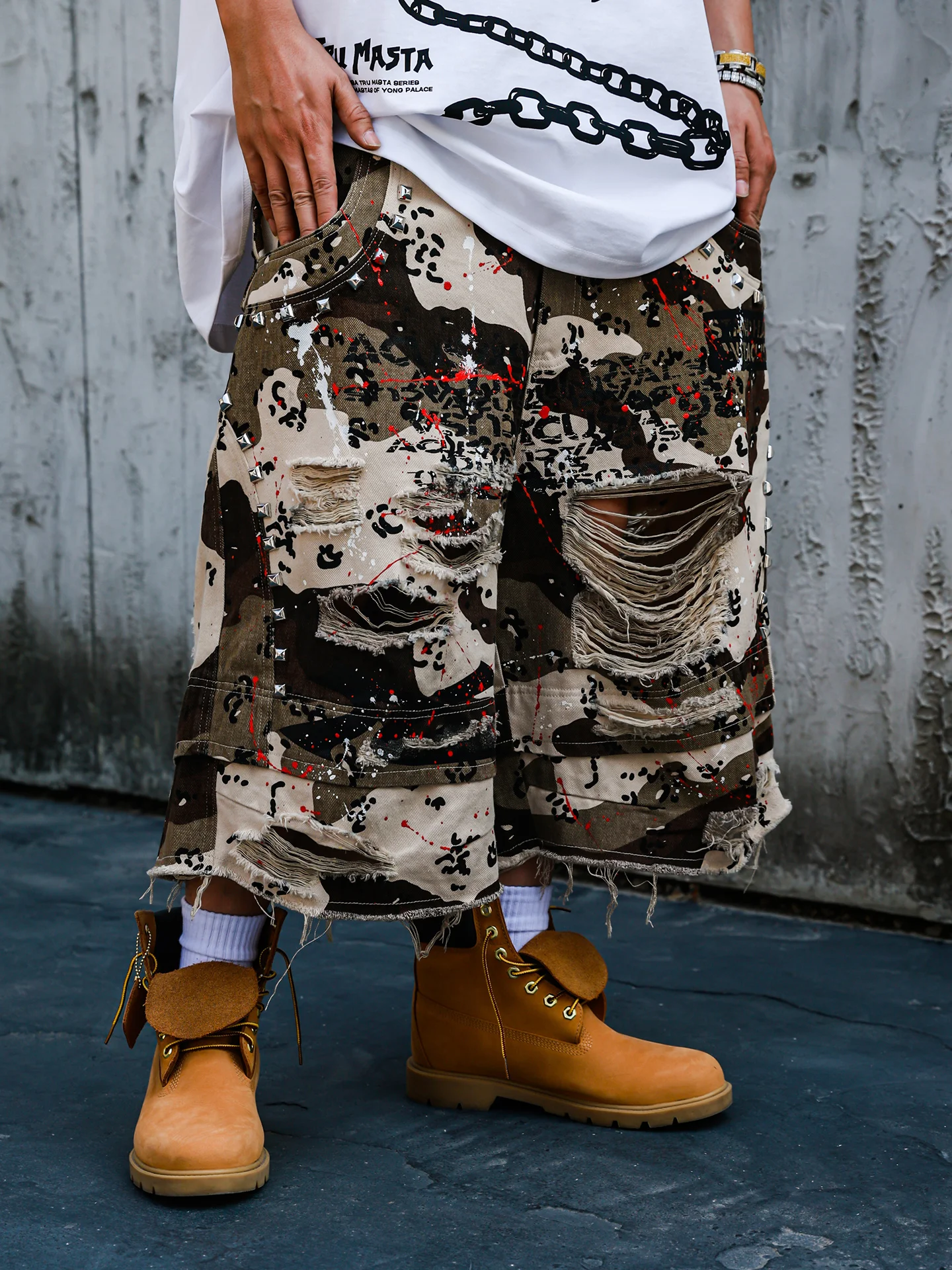 ACUSA Desert Camouflage Workwear Style Short Pants Rivet Splicing Destruction Wash Men's Summer Low Waist Loose Fit Cotton Pants
ACUSA Desert Camouflage Workwear Style Short Pants Rivet Splicing Destruction Wash Men's Summer Low Waist Loose Fit Cotton Pants